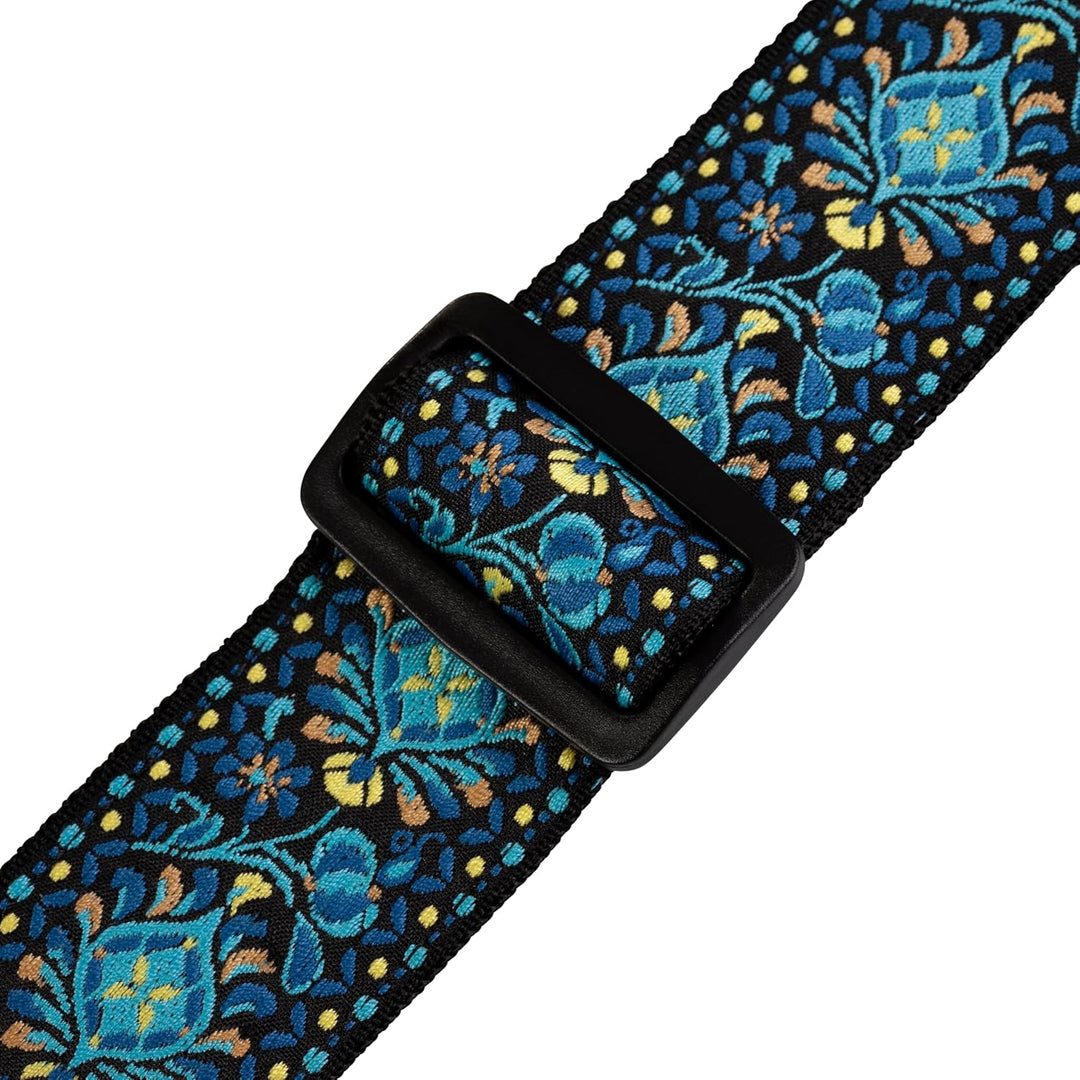 Levy's Leathers M8HT-04 Gitarrengurte 2" 60s Hootenanny Weave Strap Blau - Peacock Blue, Blau - Peac
