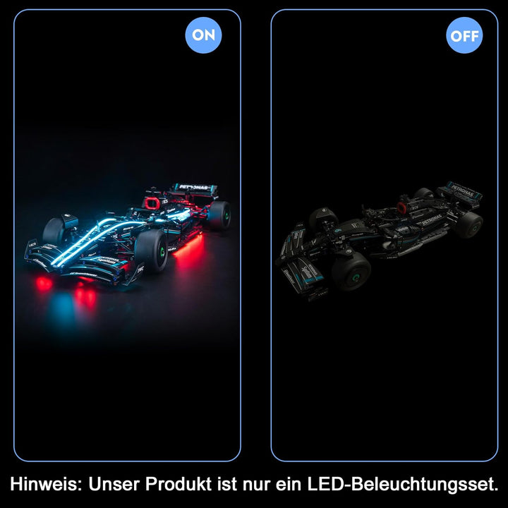 Licht Kompatibel mit Lego Mercedes-AMG F1 W14 E Performance, Nur Lichter Set - Kein Modell, Licht Be