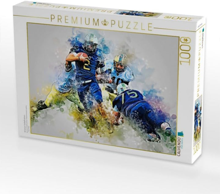 CALVENDO Puzzle American Football extrem 1000 Teile Lege-Grösse 64 x 48 cm Foto-Puzzle Bild von Pete
