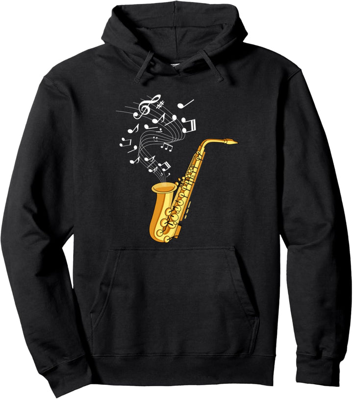 Saxophon Musiker Pullover Hoodie
