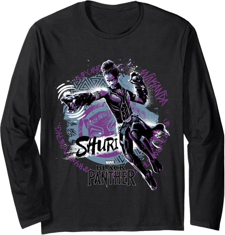 Marvel Black Panther Shuri Action Pose Langarmshirt