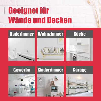 DICHTON Anti Schimmel Farbe 2,5l weiss matt - Feuchtraumfarbe, Antischimmelfarbe, Wandfarbe mit hohe