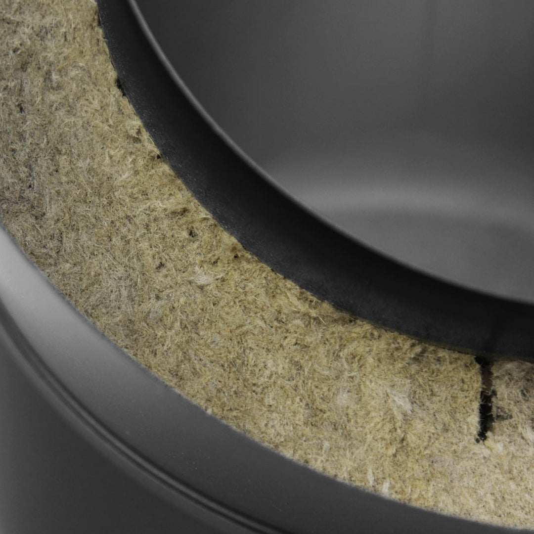 raik Rauchrohrbogen/Ofenrohrbogen 45° Coltherm Doppelwandig mit Isolierung Durchmesser 150 mm Stahlb