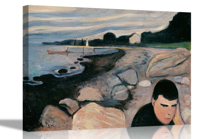 1892 Melancholy von Edvard Munch Leinwand-Kunstdrucke, gerahmtes Poster, Bilder, Heimbüro, Dekoratio