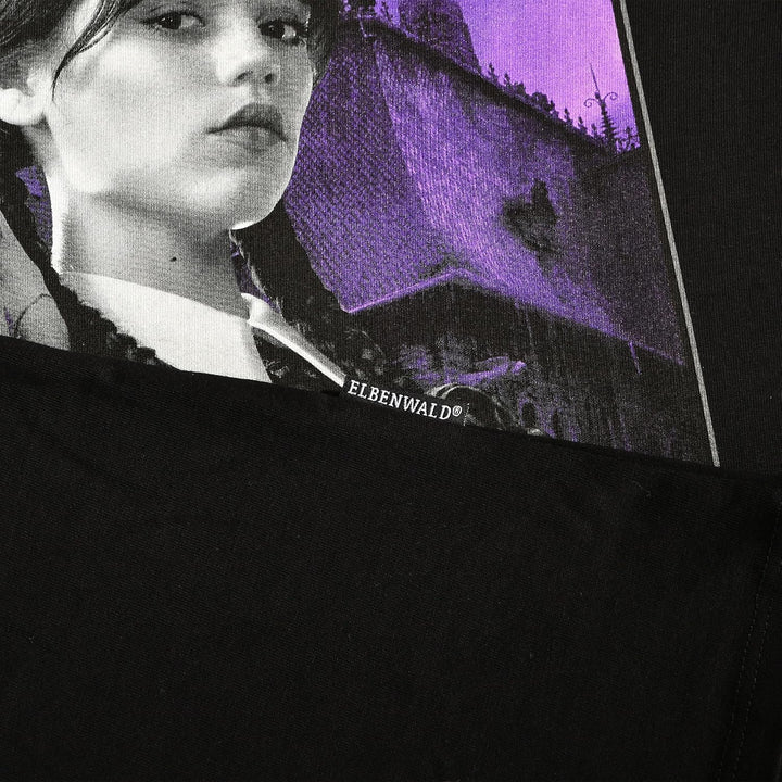 Elbenwald Wednesday T-Shirt mit verschiedenen Motiven für Herren Damen Unisex Baumwolle schwarz M Sa