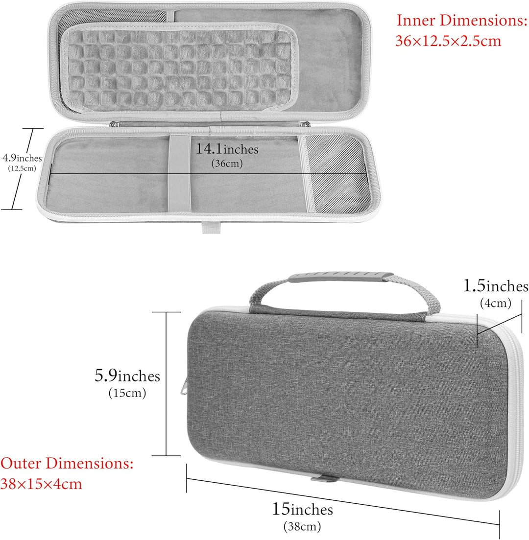 Geekria Hard Case Kompatibel mit Appl Magic Keyboard + Magic Mouse Wireless Tastatur und Maus Combo