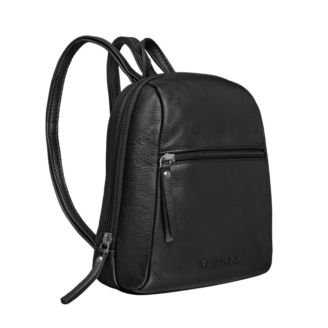 STILORD 'Lia' Mini Rucksack Damen Leder Kleiner Daypack Lederrucksack Vintage Rucksackhandtasche für