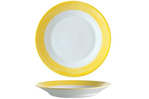 Arcoroc Brush Yellow Restaurant Teller tief 22,5cm, 6 Stück