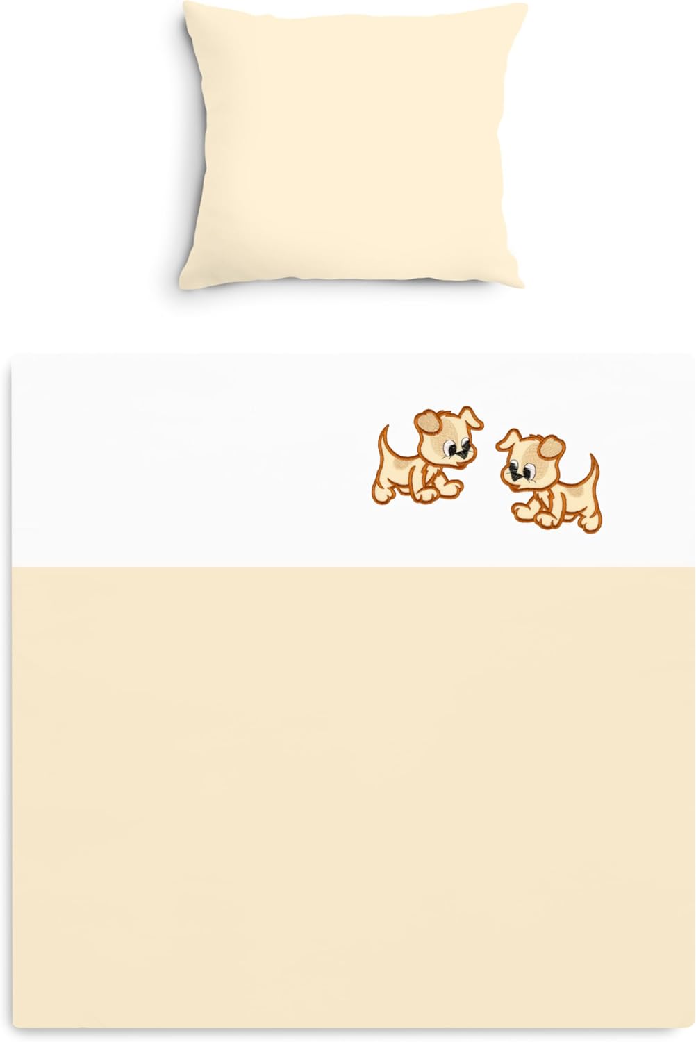 Amilian Kinderwagenset mit Stickerei fürs Baby Bettwäsche Garnitur für Kinderwagen 80x80 cm + 35x40