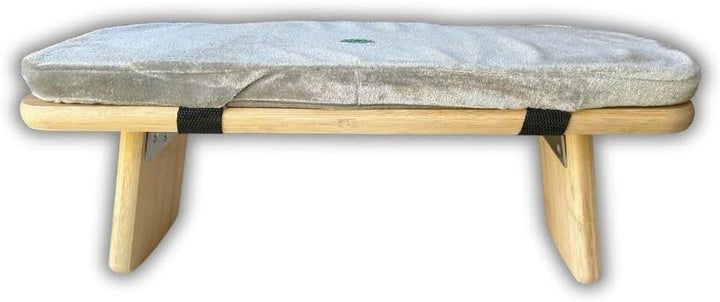 Meditationsbank, faltbar, Lotusgrau, mit Kissen und Tasche