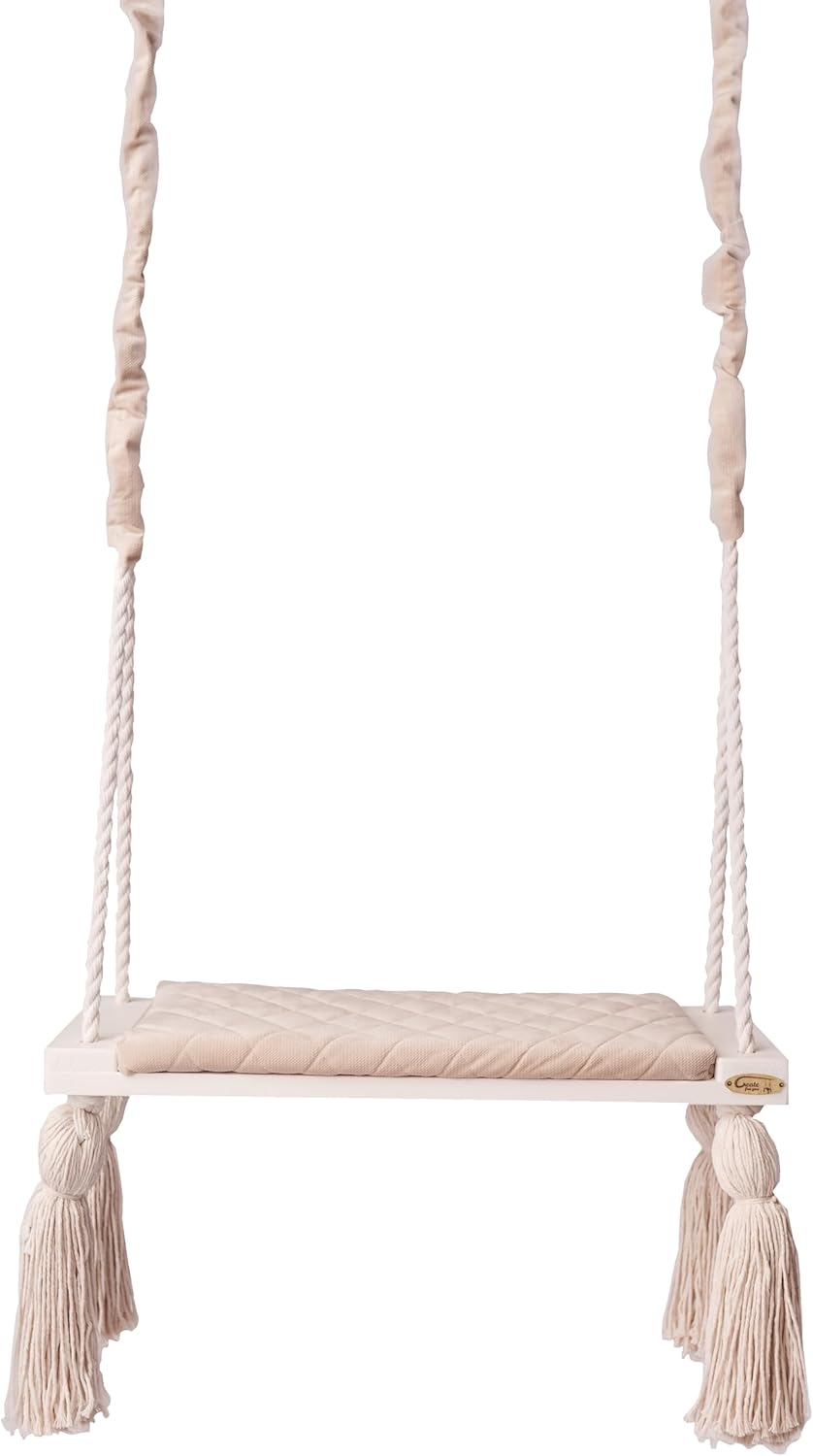 Create for you® - Baby Schaukel Indoor, Grosse Kinderschaukel Holz, Schaukel Baby, Babyschaukel Türr