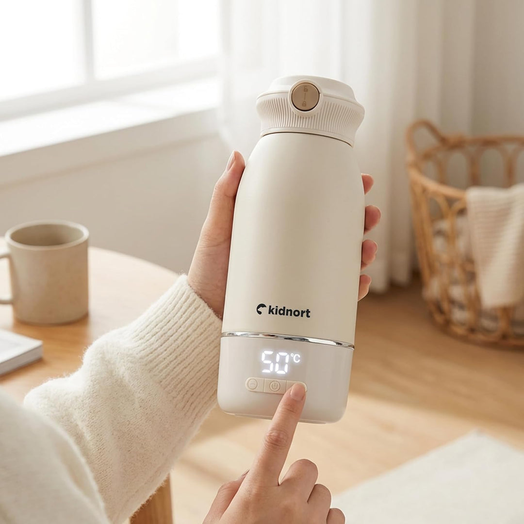 Sjolove Flaschenwärmer tragbar USB Baby Milchwärmer schnell kabellos für unterwegs kompatibel mit Ba