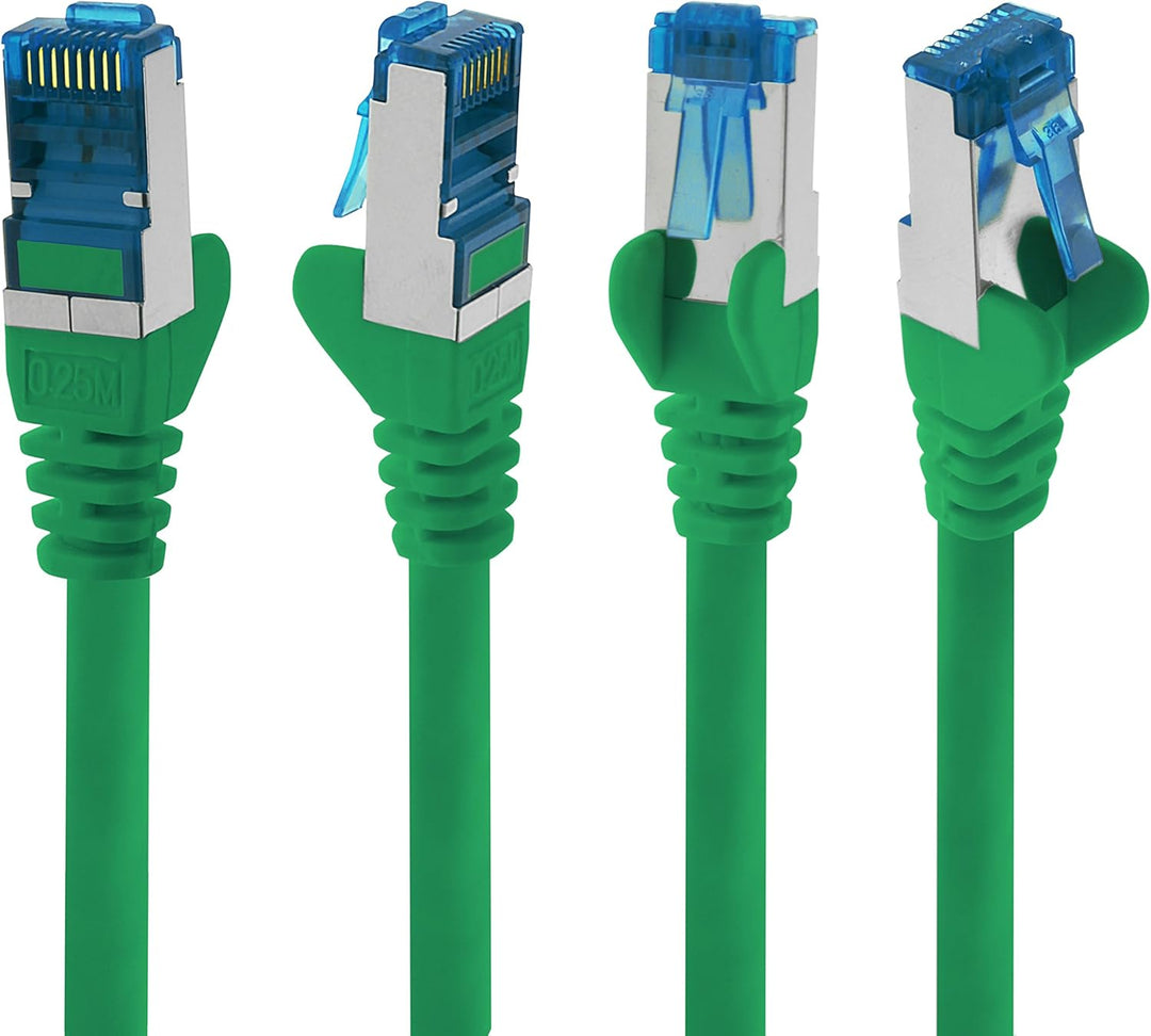 1aTTack.de Patchkabel – 10X 10m Ethernet, Netzwerk, Lan Kabel CAT6a (für Gigabit Netzwerke, Router,