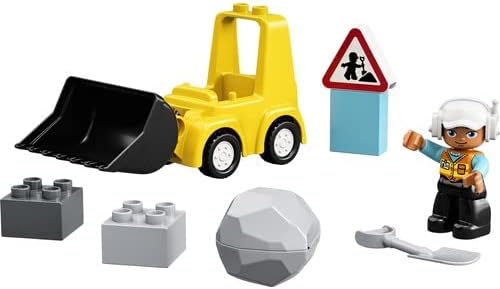LEGO 10930 DUPLO Radlader, Spielzeug-Set mit Baufahrzeug für Kleinkinder ab 2 Jahren, Förderung der