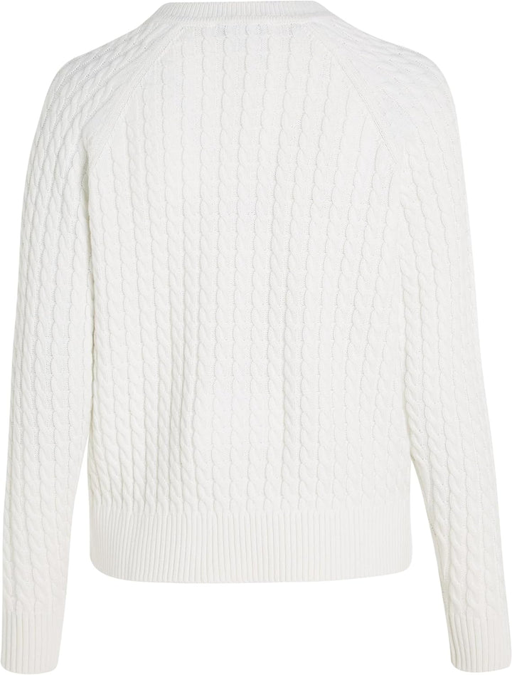 Tommy Hilfiger Damen Pullover XS Weiss (Ecru), XS Weiss (Ecru)