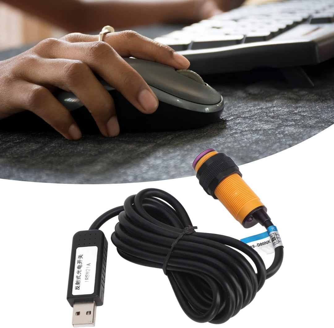 Elprico Infrarot-Lichtschranke, Hindernisvermeidungssensormodul, USB-Lichtschranke, für Spiele, Büro