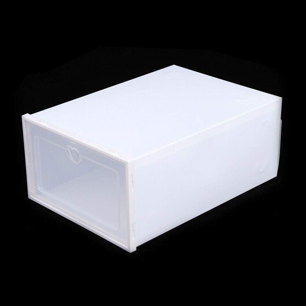 TFCFL 20x Schuhboxen Schuhbox Stapelbox Aufbewahrungsbox, stapelbar und faltbar,durchsichtig,aus Pla