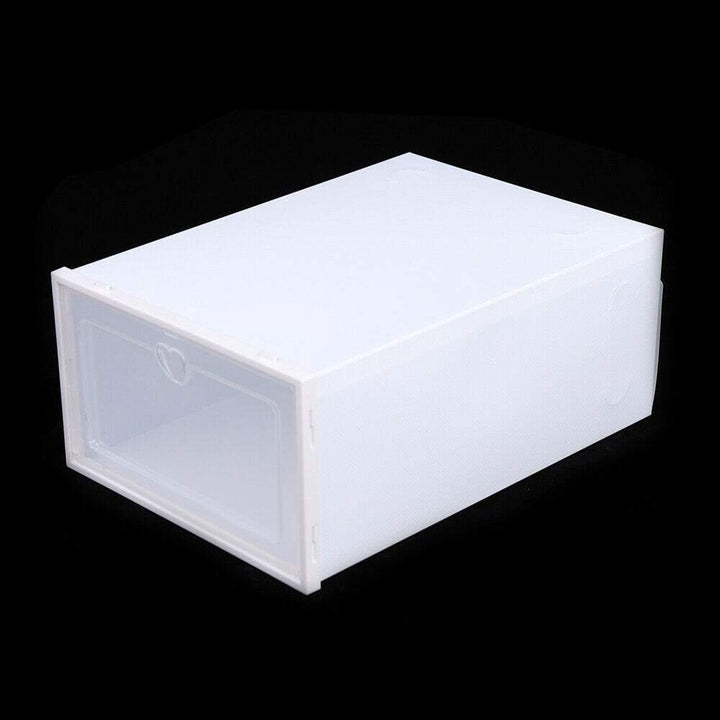 TFCFL 20x Schuhboxen Schuhbox Stapelbox Aufbewahrungsbox, stapelbar und faltbar,durchsichtig,aus Pla