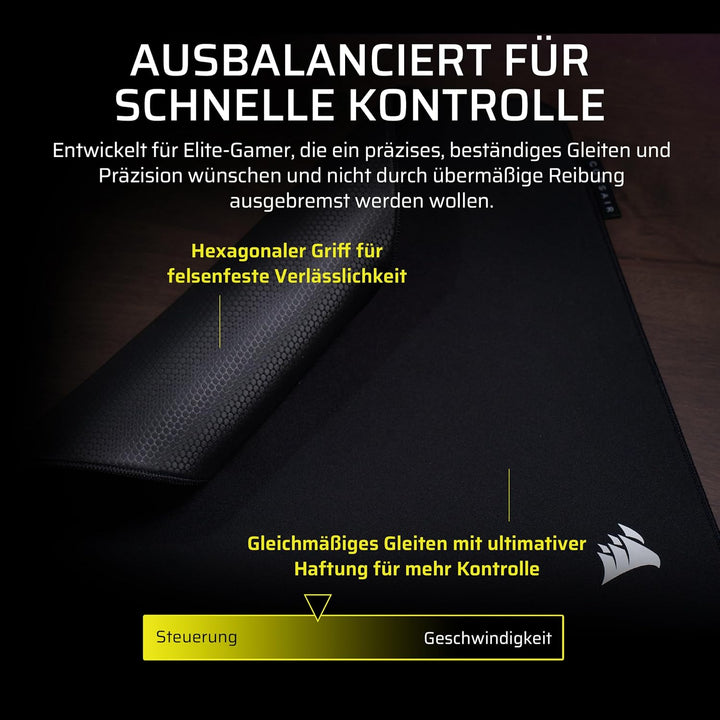 Corsair MM PRO Control Mittleres Gaming-Mauspad – E-Sport-Thema für Präzision und Mikroeinstellungen