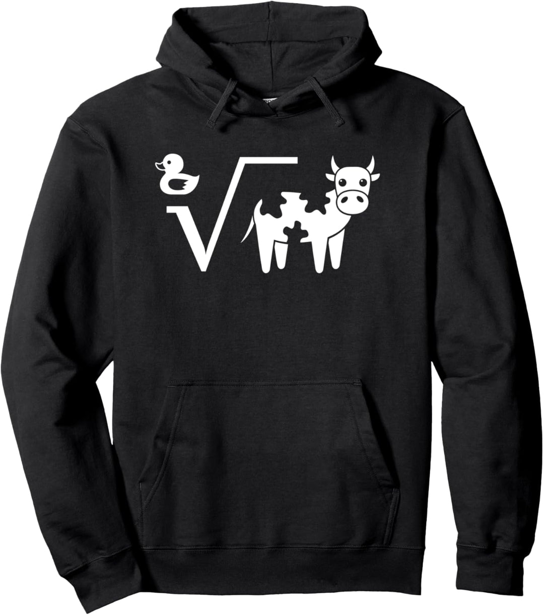 Ente Wurzel aus Kuh Lustig Geek Nerd Mathe Mathematik Pullover Hoodie