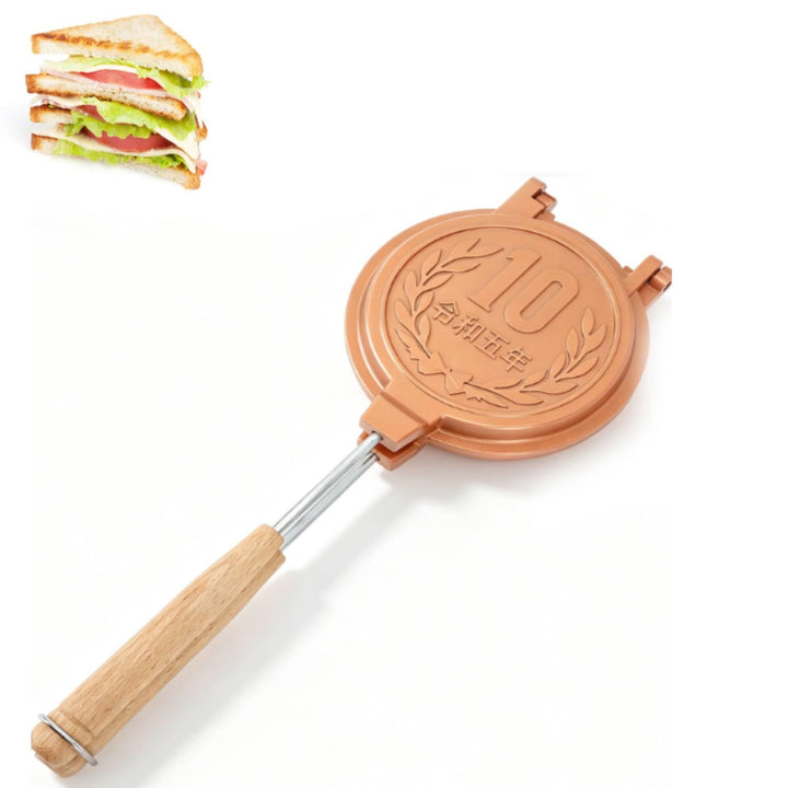 Sandwich-Backblech, Frühstücks-Sandwich-Maker Mit Abnehmbarem Griff, Doppelseitige Sandwich-Backform