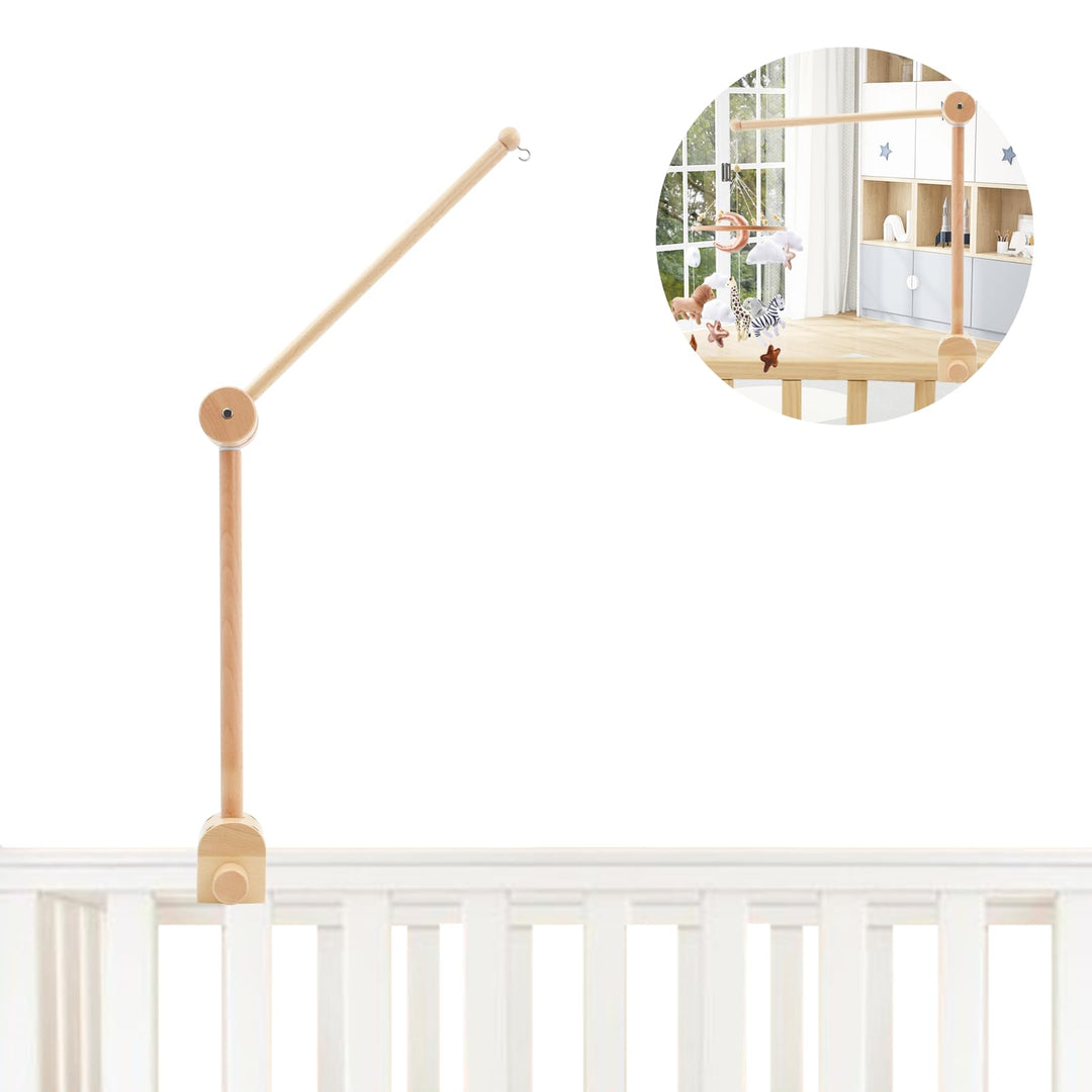Baby Mobile Halterung Holz, Verstellbarer Mobile Halterung Wickeltisch, Abnehmbarer Mobile Krippe Ha