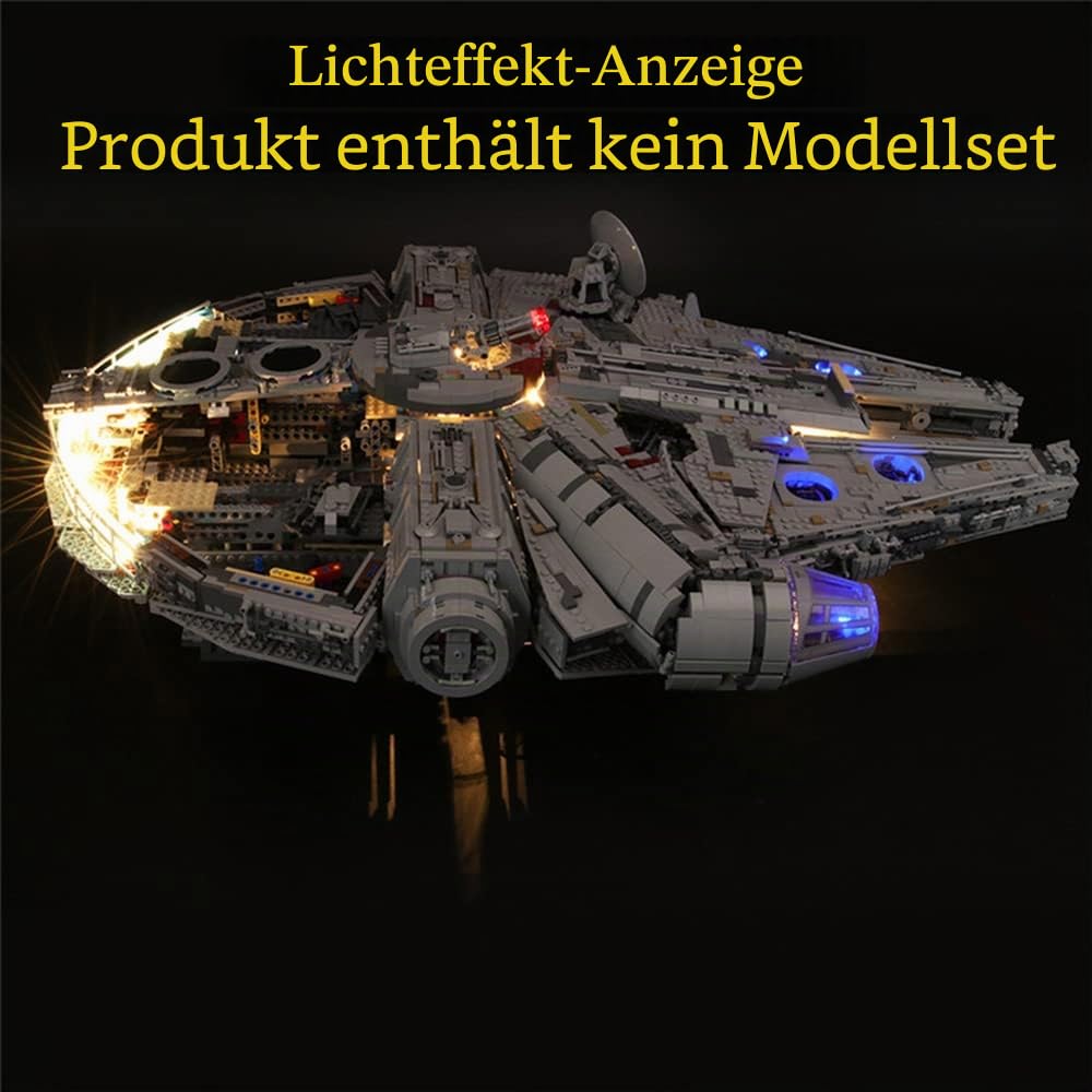 GEAMENT LED Licht-Set Kompatibel mit Lego Millennium Falcon Ultimate - Beleuchtungsset für Star Wars