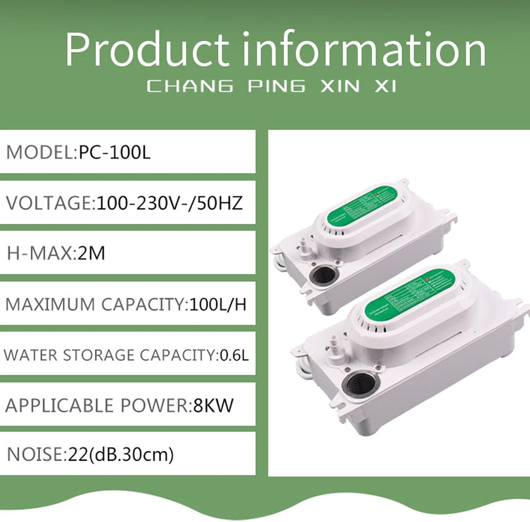 Kondensatpumpe, PC-100L Automatische-Ablaufpumpe, 500ml Lagertank mit Füllstand für Klimaanlage