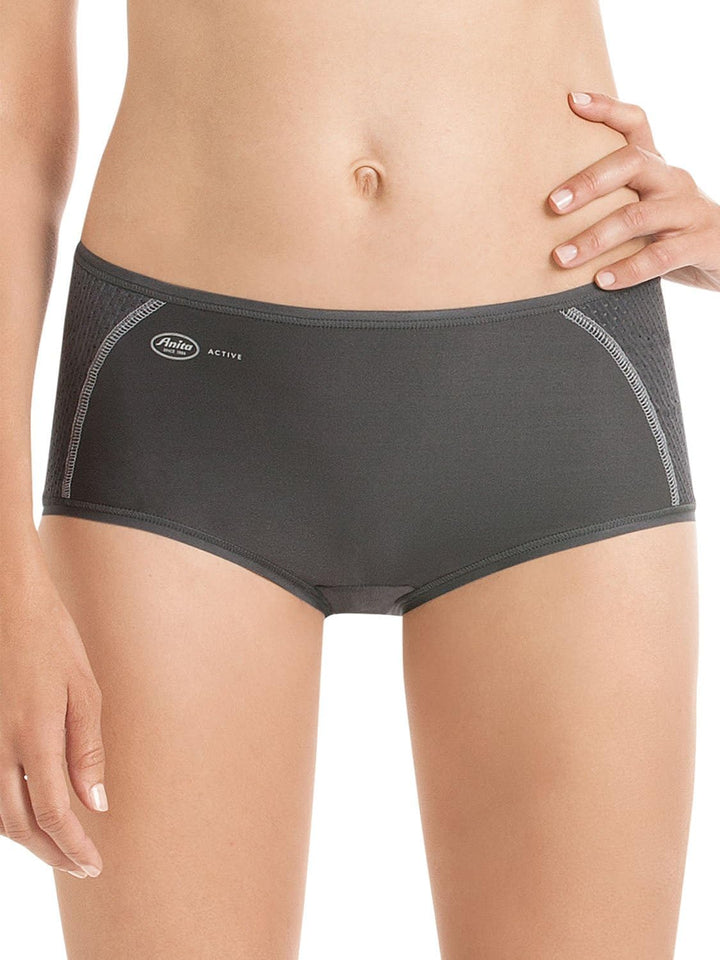 Anita Damen Sport-Panty Sportunterhose, Blickdicht, Anthrazit