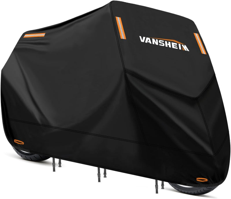 VANSHEIM Abdeckplane Motorrad Outdoor Moped Abdeckung Wasserdicht Motorradgarage Indoor Roller Garag
