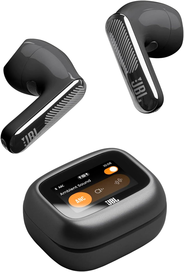 JBL Live Flex 4, Kabellose Noise-Cancelling-Ohrhörer, Schwarz | Hi-Res Audio, Smart Charging Case, B