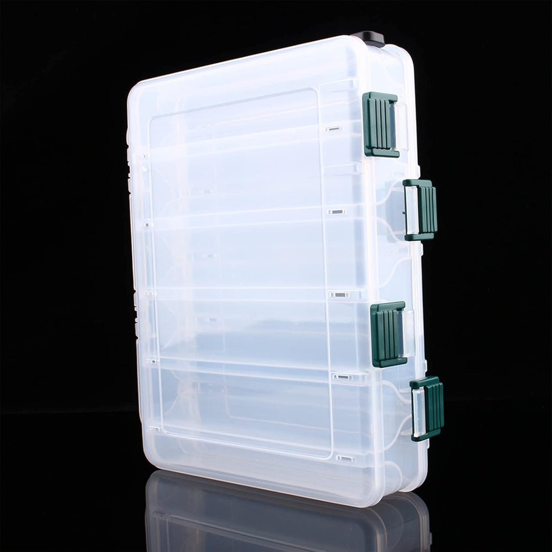 Fishing Tackle Box, Tackle Box Angeln Doppelseitige Angelkiste Kunstköderbox mit 12 Fächern für Ange
