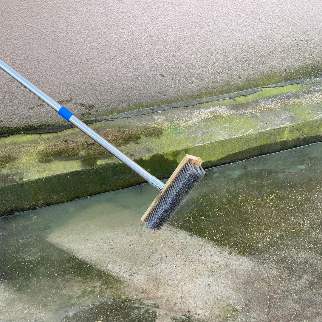 Beton Scrubber, Heavy Duty Besen,Deck -Peelingbürste mit langem Griff | Patio -Schrubber, Ausseneren