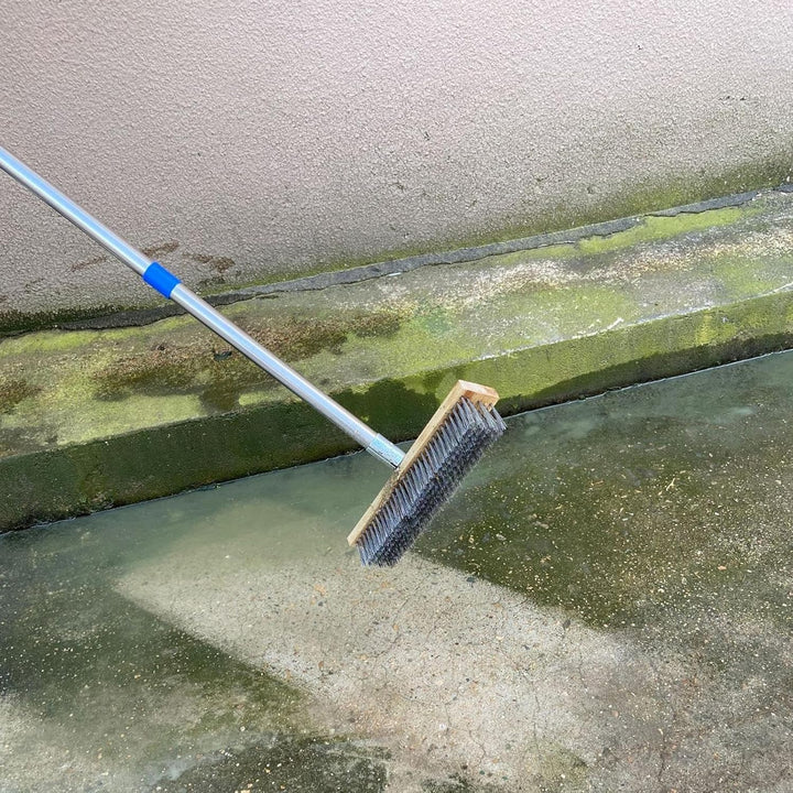 Beton Scrubber, Heavy Duty Besen,Deck -Peelingbürste mit langem Griff | Patio -Schrubber, Ausseneren