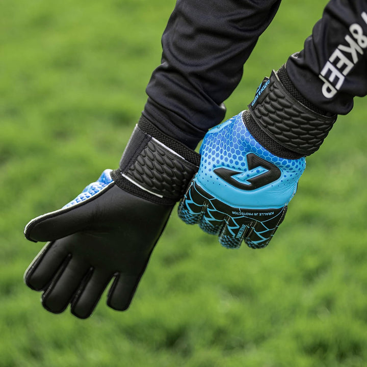 CATCH & KEEP® Protector – Fingerschutz Kinder Torwarthandschuhe - Premium Torhüterhandschuhe für Kin