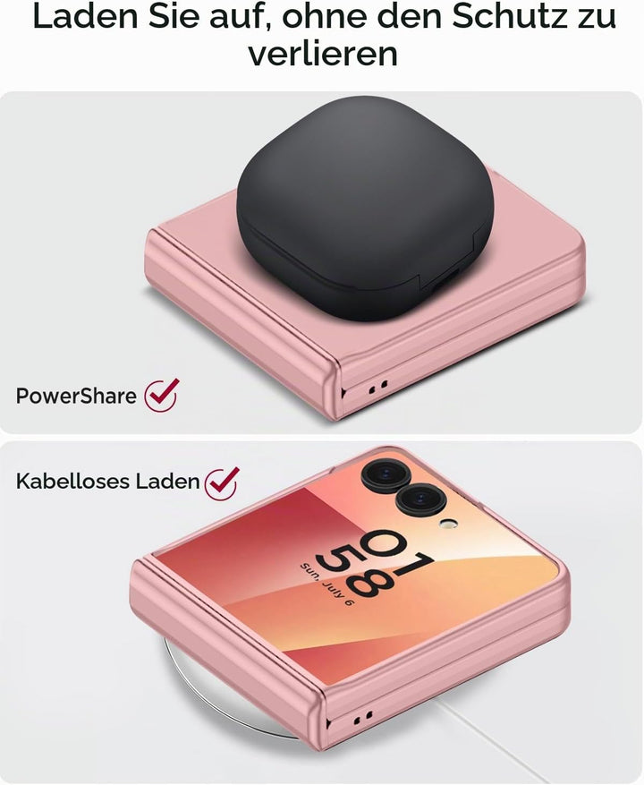 Miimall Kompatibel mit Samsung Galaxy Z Flip 7 Hülle mit Scharnierschutz Magnetischer [Externer Bild