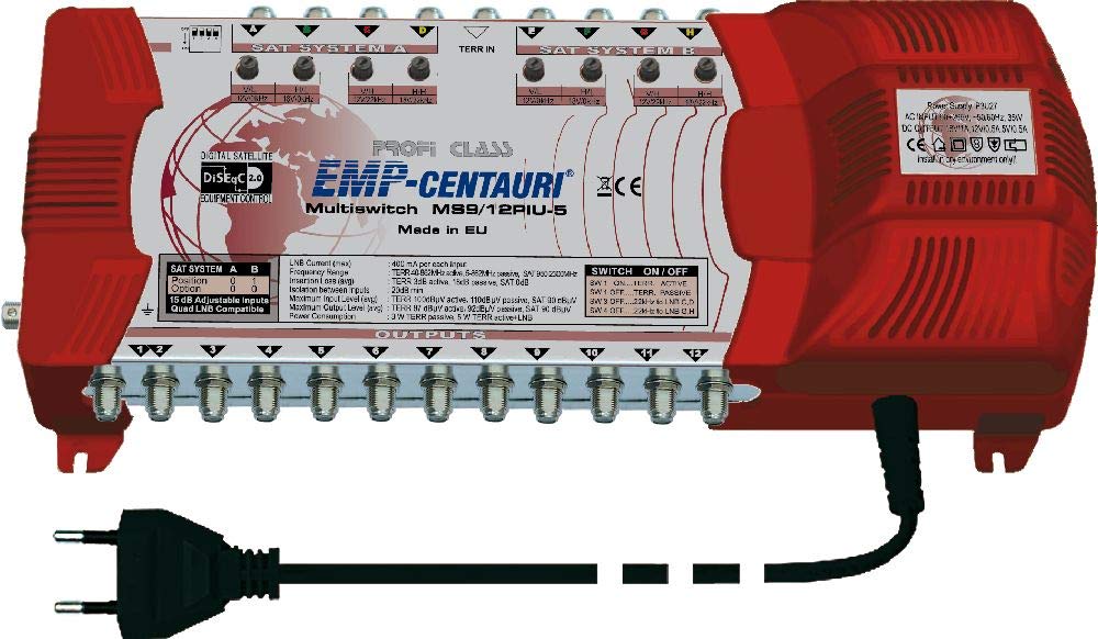 EMP MS9/12-PIU-6 DiSEqC Multischalter 9/12 mit Netzteil