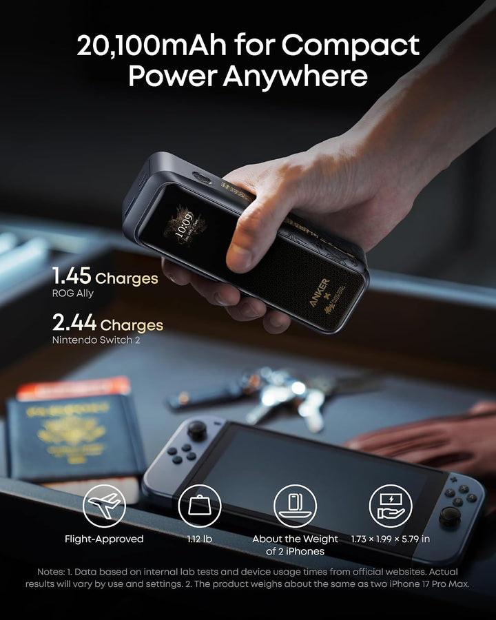 Anker Prime Power Bank Black Myth: Wukong Edition, 20.100mAh 3-Port Powerbank mit 220W, Zwei-Wege-La