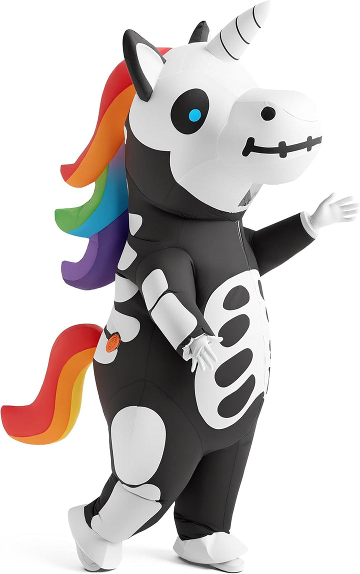 Spooktacular Creations Aufblasbares Einhorn Kostüm Ganzkörper, Einhorn Air Blow-up Kostüm für Hallow