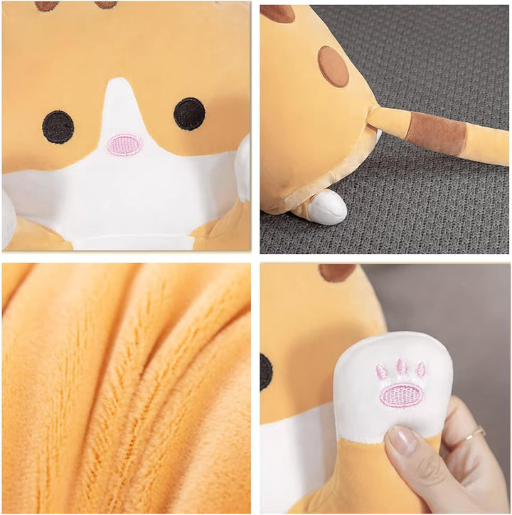 Bobomon Katze Kuscheltier stofftier Katze langes Kissen riesen XXL Kawaii gross plüschtier plüschkat