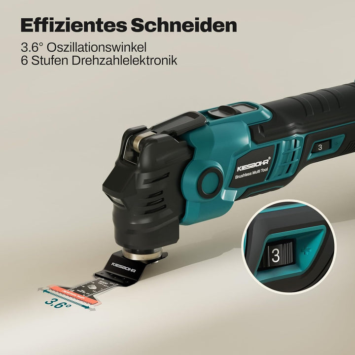 Multifunktionswerkzeug Kompatibel mit Makita 18V Akkus, CSM001 Bürstenloser Oszillationswerkzeug für