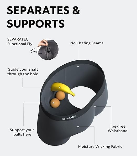 Separatec Herren Boxershorts, Herren Unterhosen aus Bambus-Viskose, atmungsaktiv und weich, Doppelbe