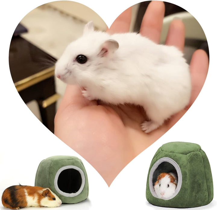 Hamster Haus Bett mit Aufhängeöse für Hamster, Chinchillas, Meerschweinchen & Kleintiere (Grün A), G