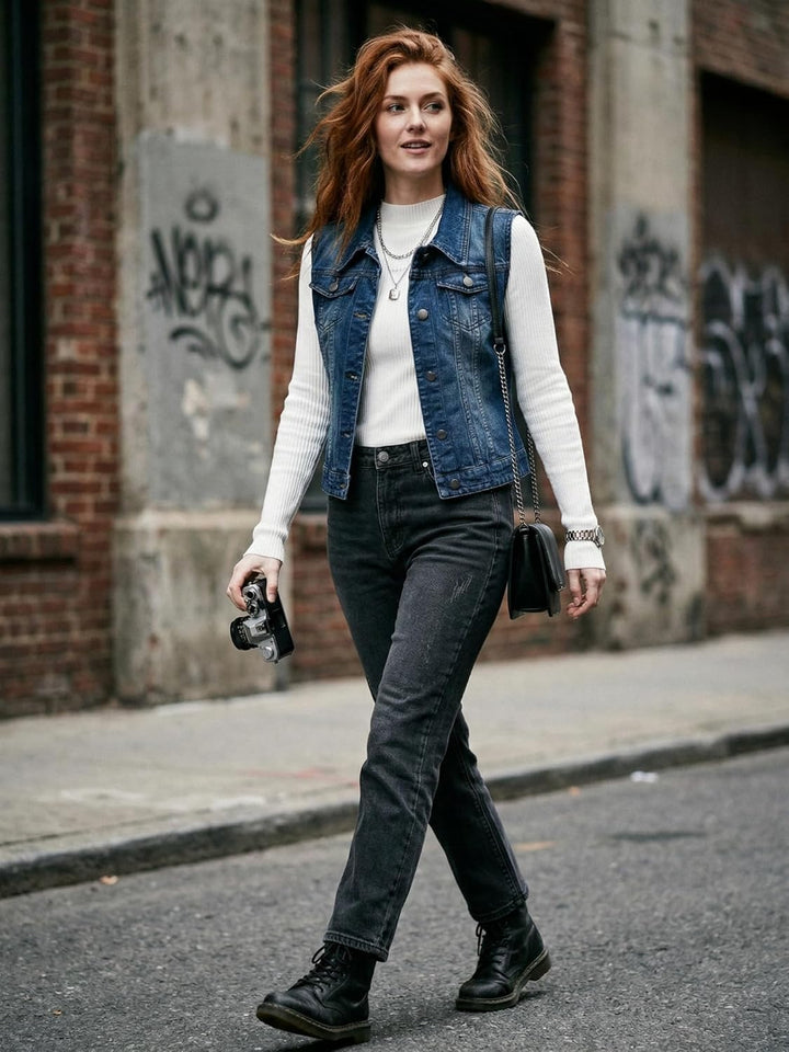 Allegra K Damen Jeansweste Collegejacke XS Dunkelblau, XS Dunkelblau