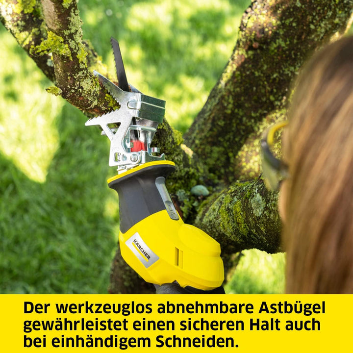 Kärcher 18 V Akku-Astsäge PGS 4-18, für Äste mit einem Durchmesser von bis zu 8 cm, abnehmbarer Astb