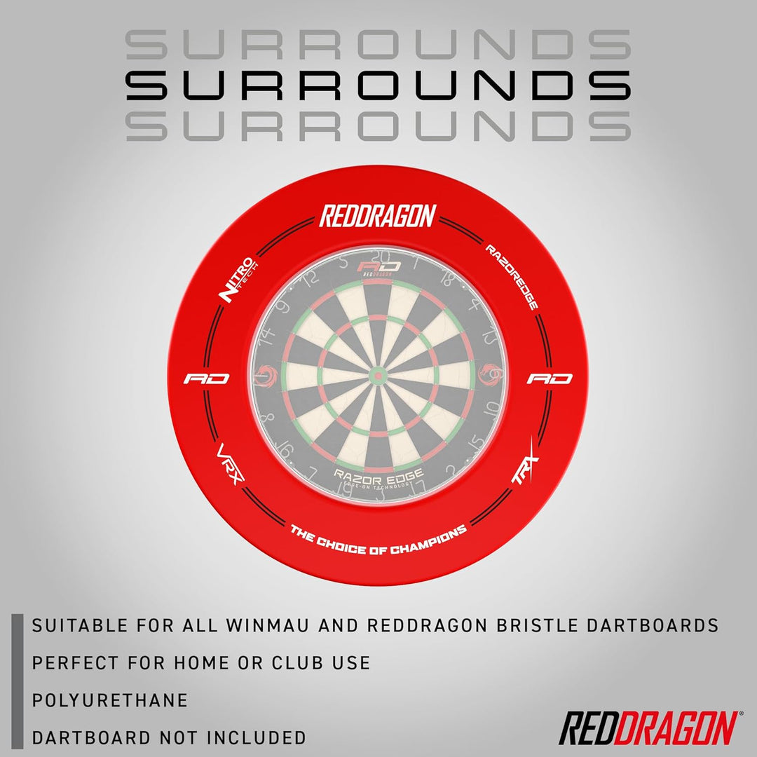 RED DRAGON Dartboard Surround, Red