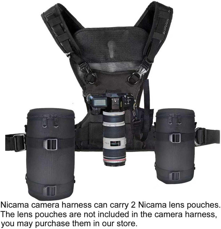 Nicama Doppelter Schultergurt Kameragurt , Doppel Kamera Weste Tragend Fotograf Chest Harness Carrie