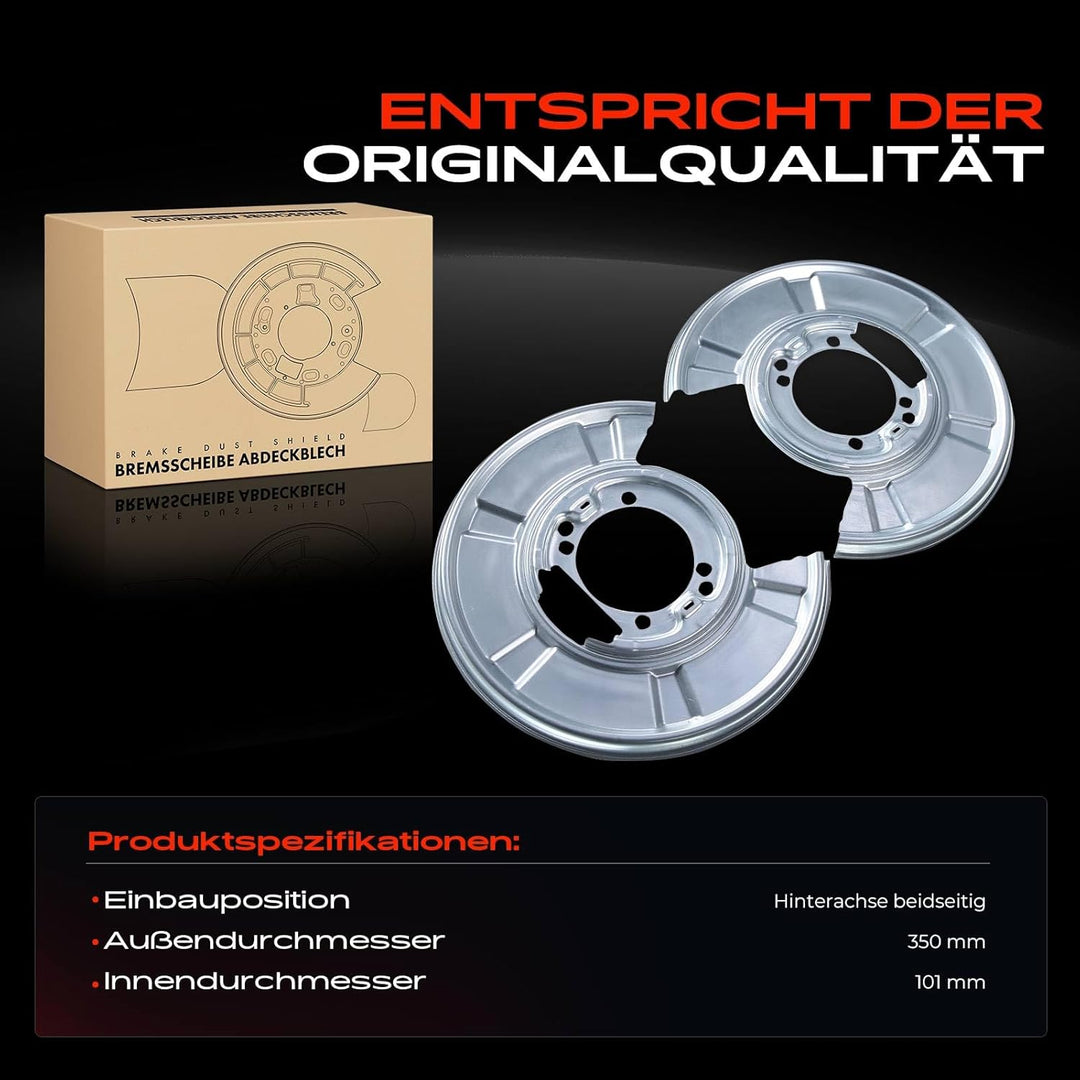 Frankberg 2x Deckblech Spritzblech Ankerplatte Hinten Kompatibel mit Sprinter 3,5-T 3-T 906 C-r-a-f-