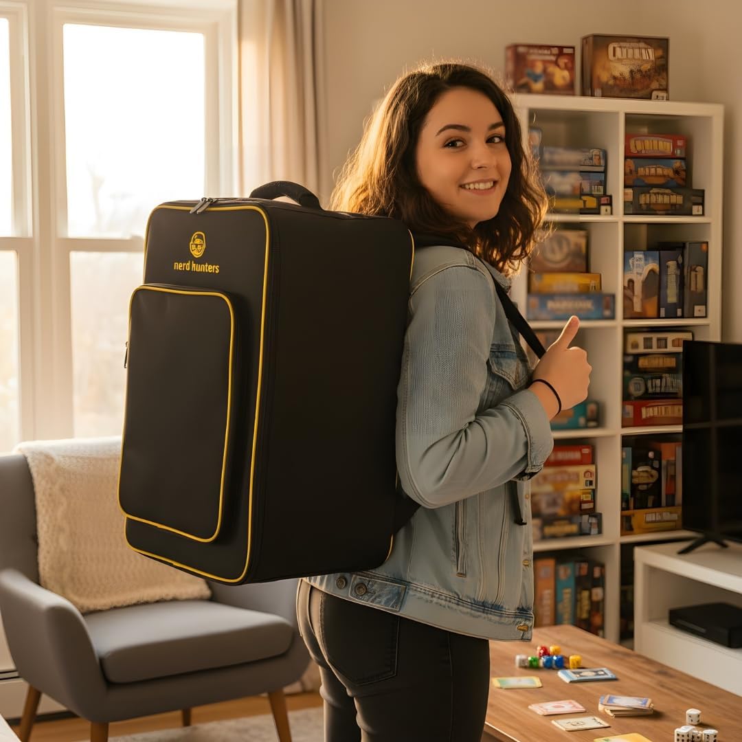 Brettspiel Rucksack – Boardgame Backpack aus 600D Oxford – Grosse Transporttasche für Brettspiele, G