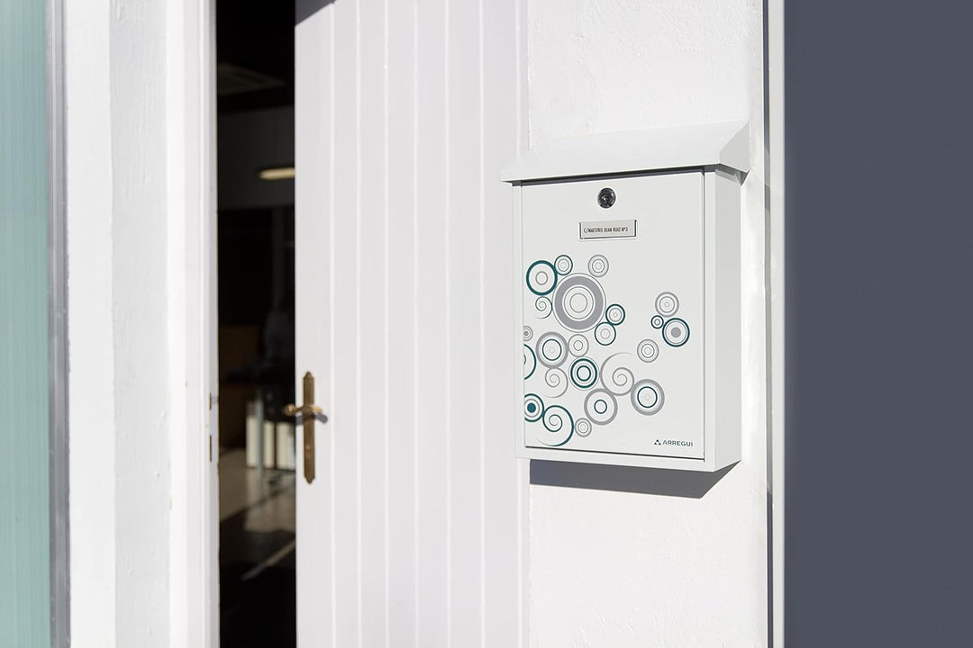 ARREGUI Premium E5606 Briefkasten aus Verzinktem Stahl, mit im Siebdruck lackiertem Motiv "Spark", G